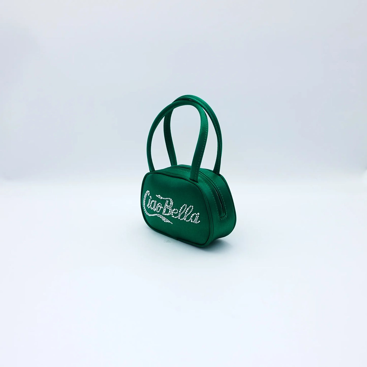 Amina Muaddi Super Amini Ciao Bella Bag in Satin