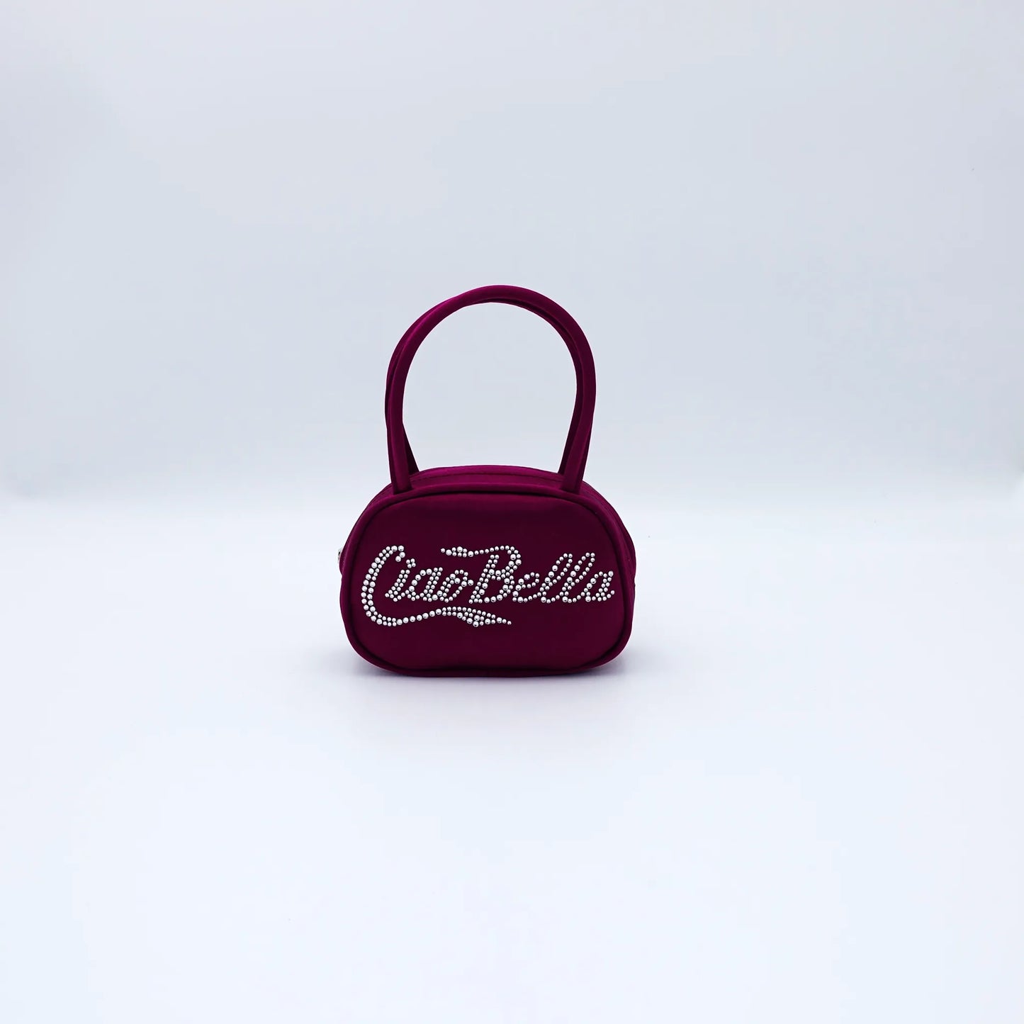 Amina Muaddi Ciao Bella Super Amini in Purple Satin