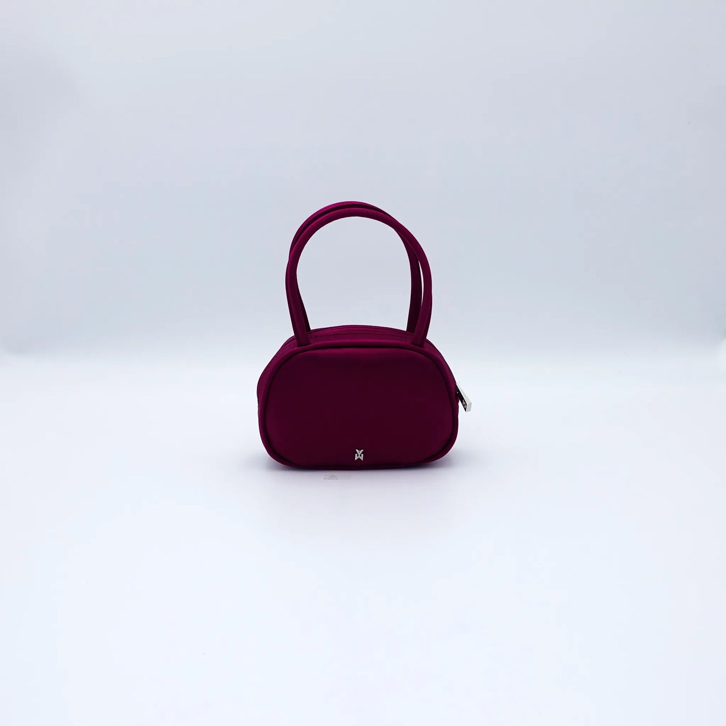 Amina Muaddi Ciao Bella Super Amini in Purple Satin
