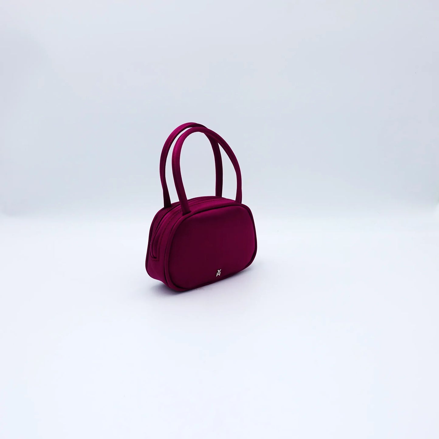 Amina Muaddi Ciao Bella Super Amini in Purple Satin