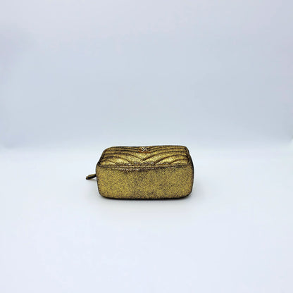 Saint Laurent Lou Camera Bag – Metallic Gold Belt Bag