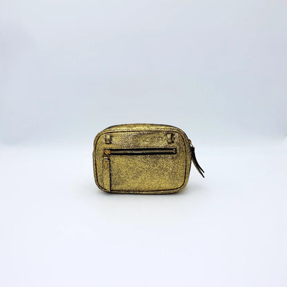 Saint Laurent Lou Camera Bag – Metallic Gold Belt Bag
