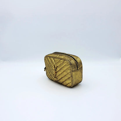 Saint Laurent Lou Camera Bag – Metallic Gold Belt Bag