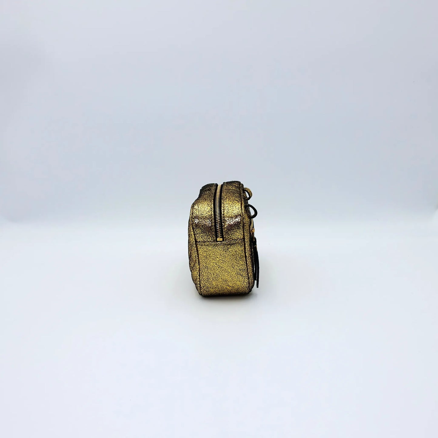 Saint Laurent Lou Camera Bag – Metallic Gold Belt Bag