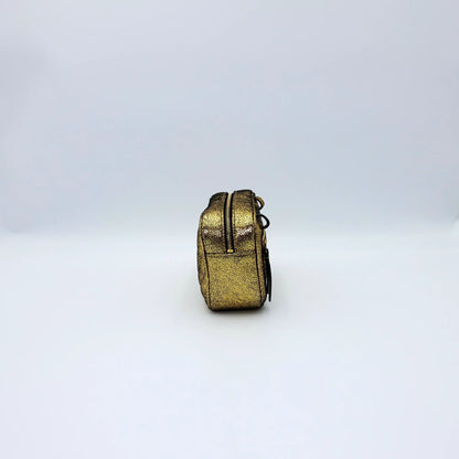 Saint Laurent Lou Camera Bag – Metallic Gold Belt Bag