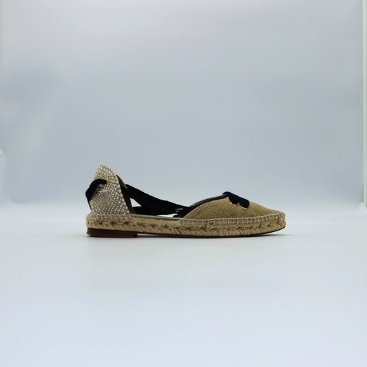 Manolo Blahnik x Castañer Raffia Espadrilles with Ribbon EU36