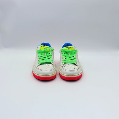 Chanel Multicolour Low Top Lace Up Sneakers EU36.5