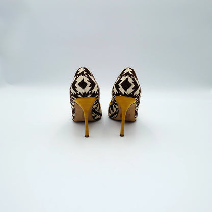 Manolo Blahnik Campari peep-toe pumps EU36