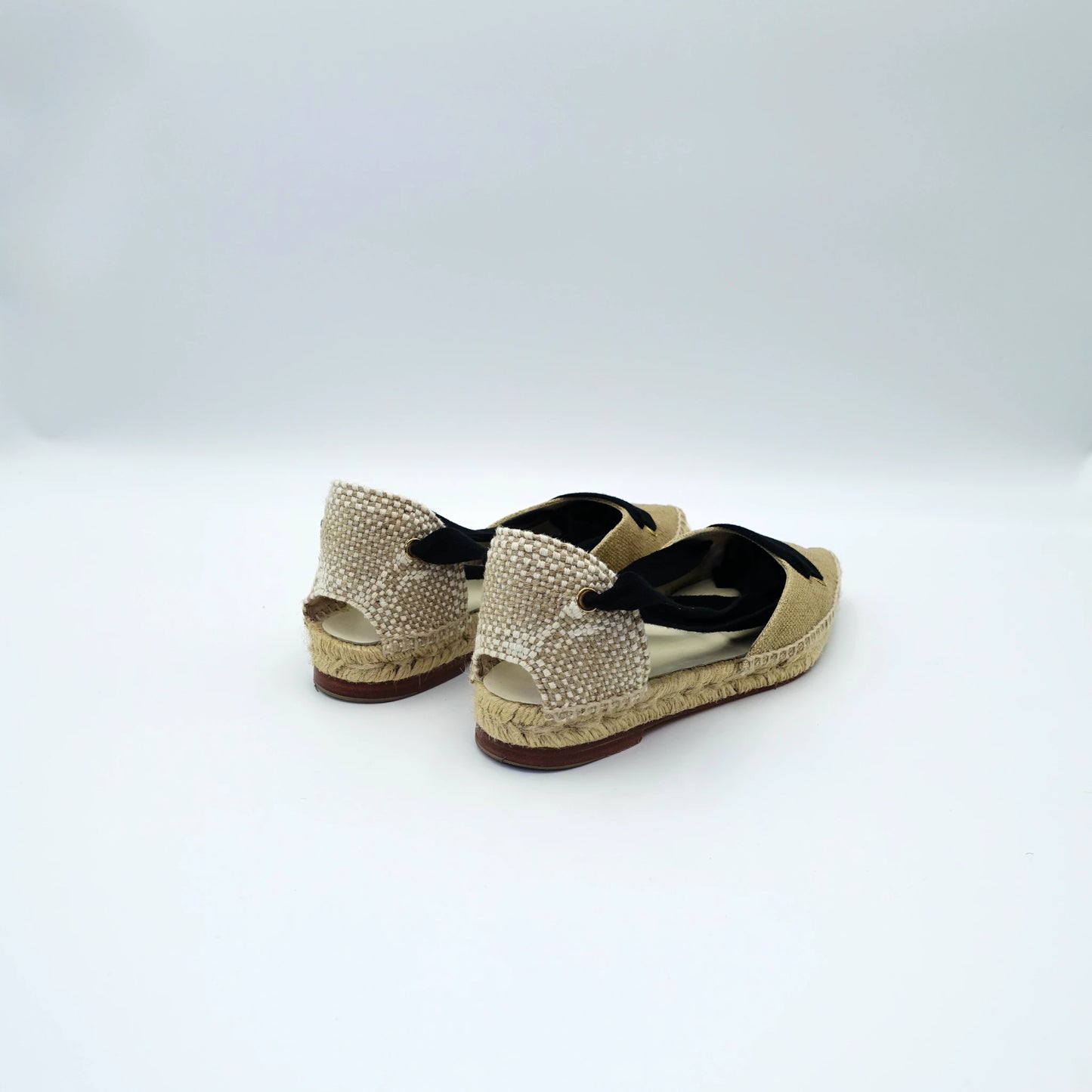 Manolo Blahnik x Castañer Raffia Espadrilles with Ribbon EU36