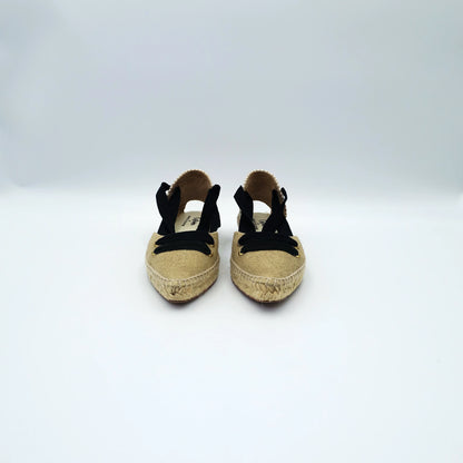 Manolo Blahnik x Castañer Raffia Espadrilles with Ribbon EU36