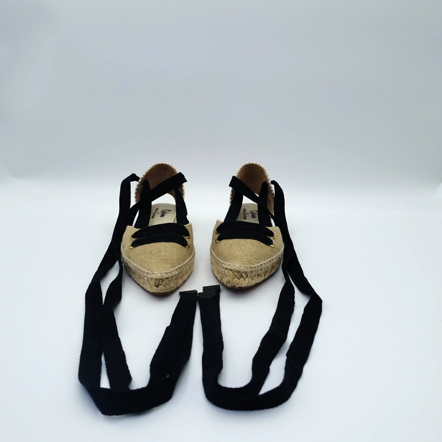 Manolo Blahnik x Castañer Raffia Espadrilles with Ribbon EU36
