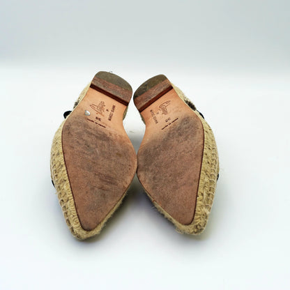 Manolo Blahnik x Castañer Raffia Espadrilles with Ribbon EU36