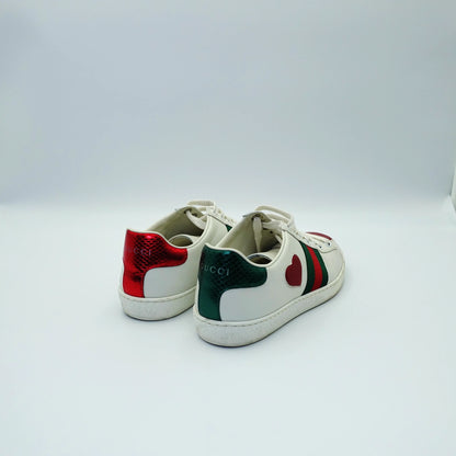 Gucci Ace Embroidered Heart Sneakers EU36