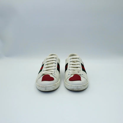 Gucci Ace Embroidered Heart Sneakers EU36