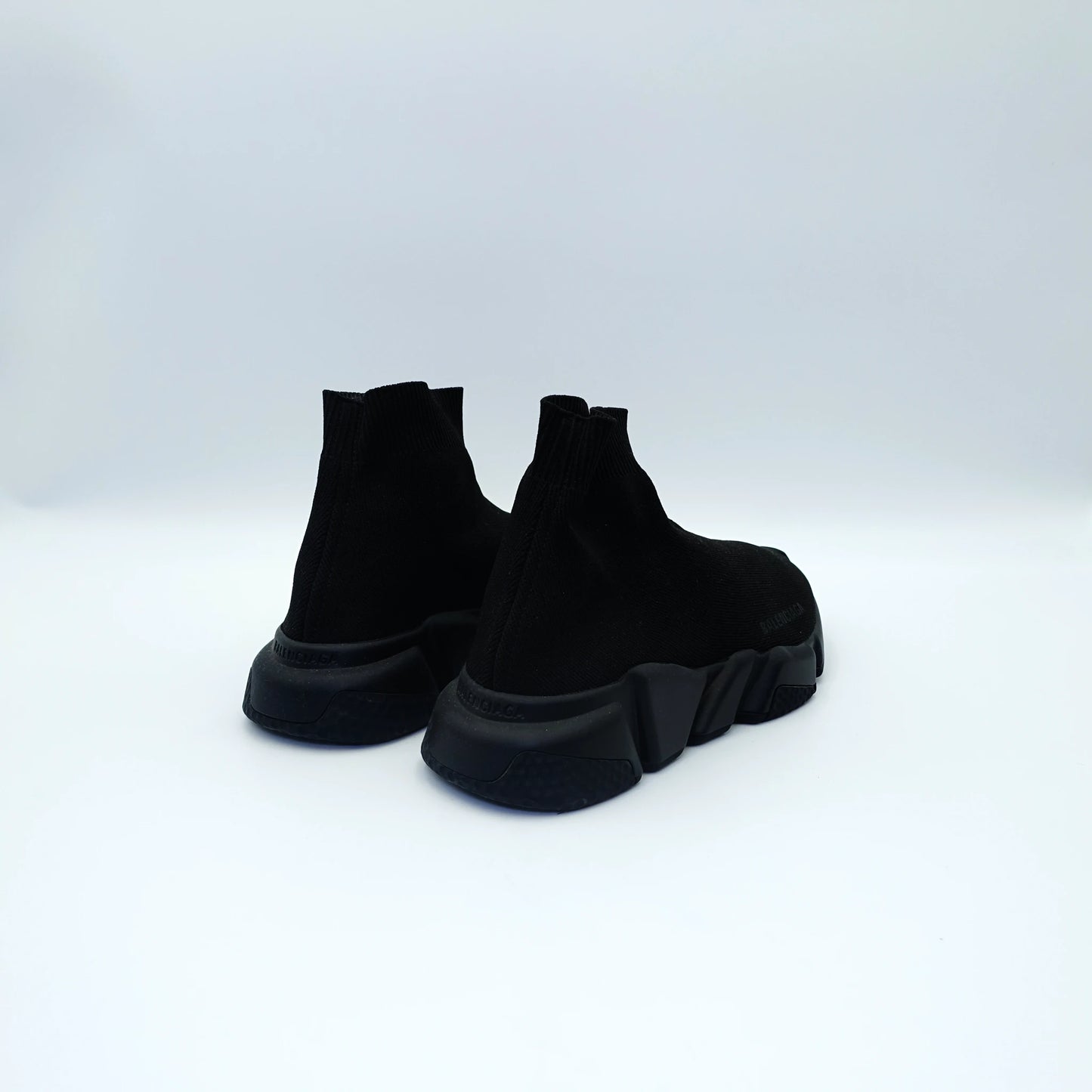 Balenciaga Black Knit Speed High Top Sneakers EU36
