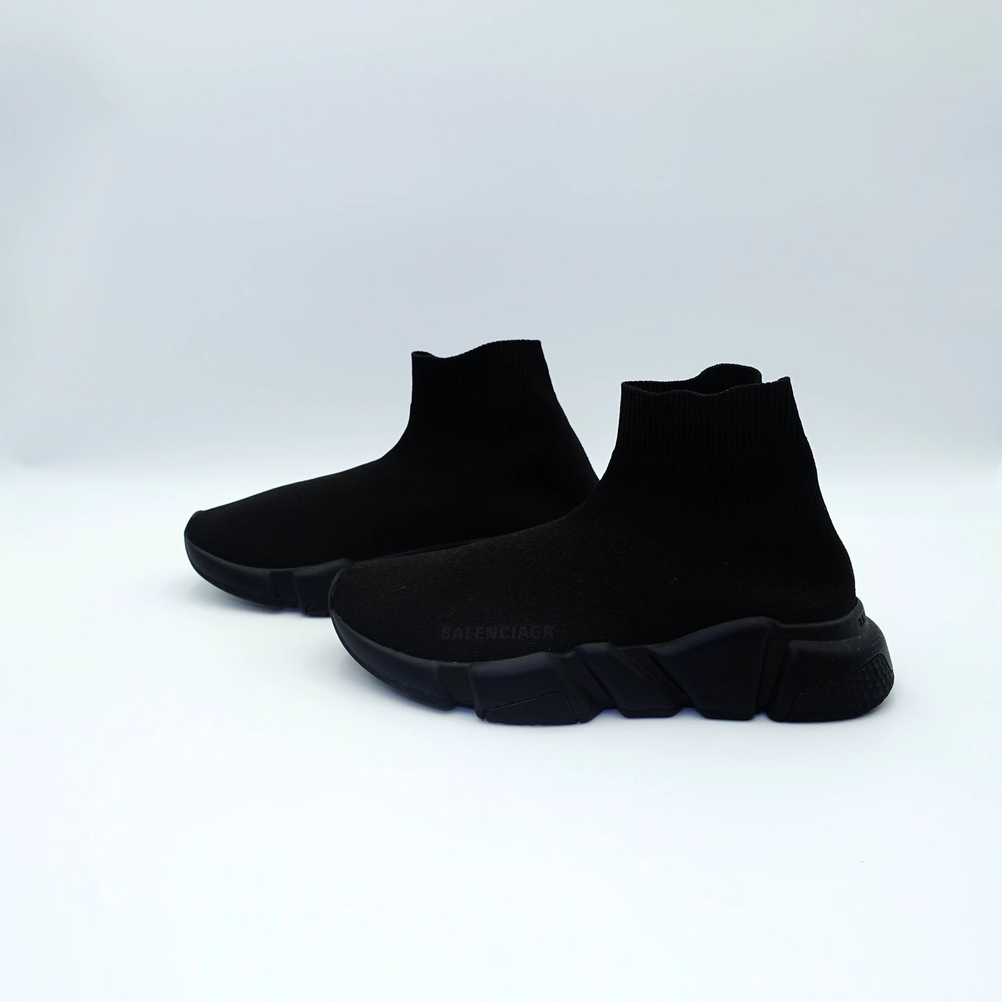 Balenciaga Black Knit Speed High Top Sneakers EU36