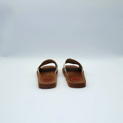 Chloé Woody Logo Canvas Slides EU36