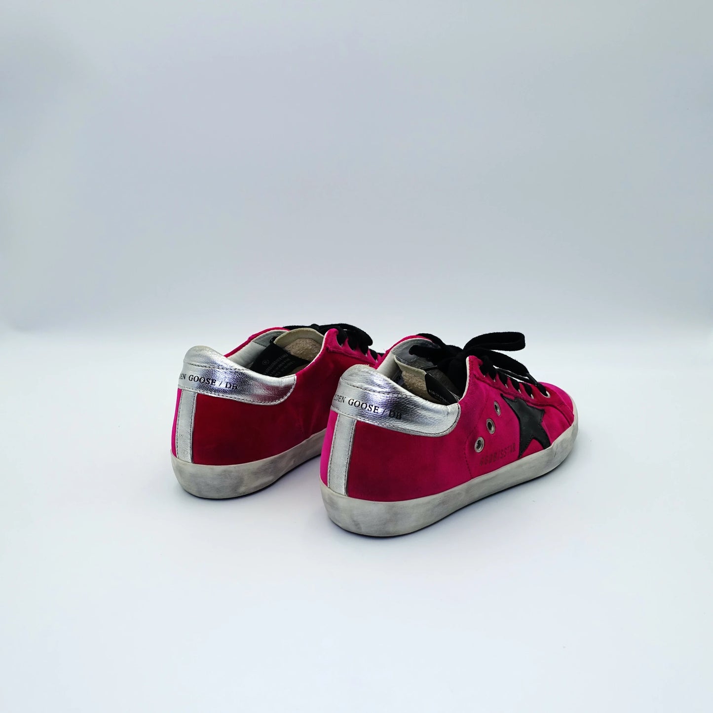 Golden Goose Super-Star Velvet Sneakers in Fuchsia EU36