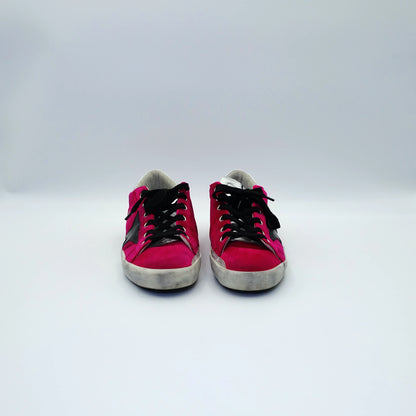 Golden Goose Super-Star Velvet Sneakers in Fuchsia EU36