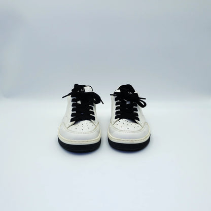 Chanel Black & White Low Top Lace Up Sneakers EU 36