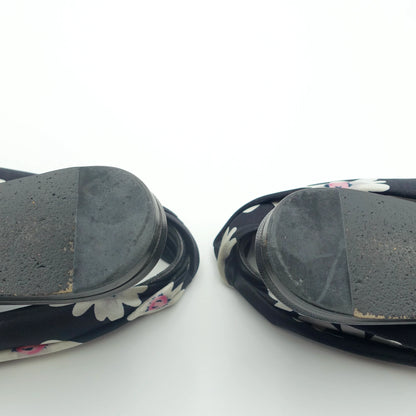 Balenciaga Floral Print Knife Slingback Flats EU35