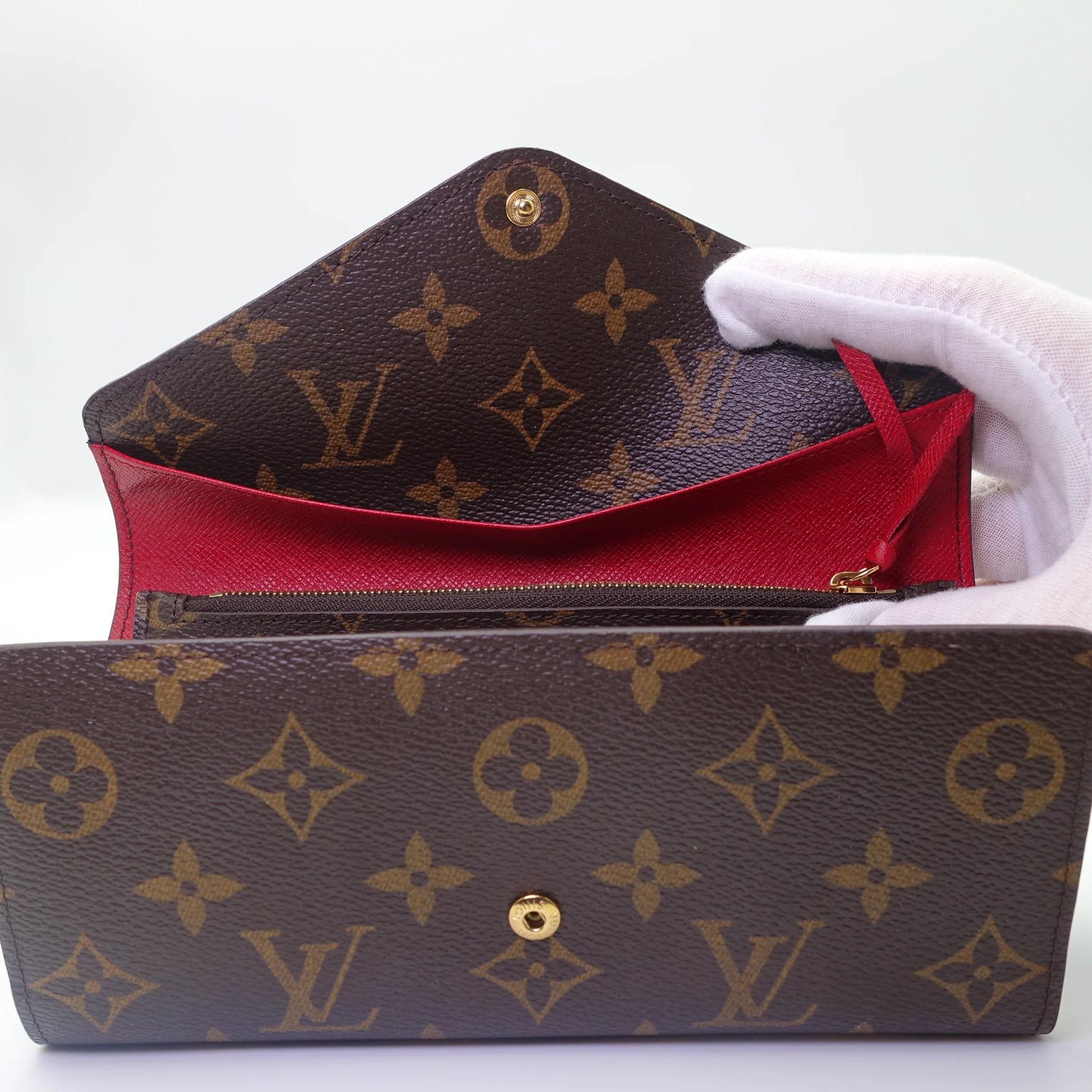 Louis Vuitton Portefeuille Josephine Pink Monogram Canvas Wallet with Removable Pouch