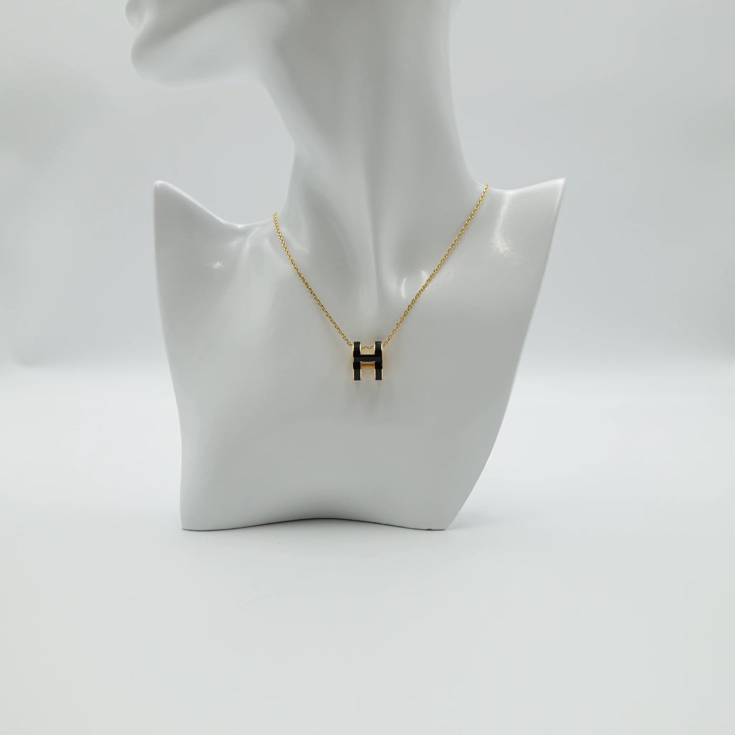 *BRAND NEW*Hermès Pop H Enamel Gold-Plated Necklace