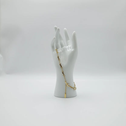 *BRAND NEW*Saint Laurent Rhinestone Multi-Chain Bracelet