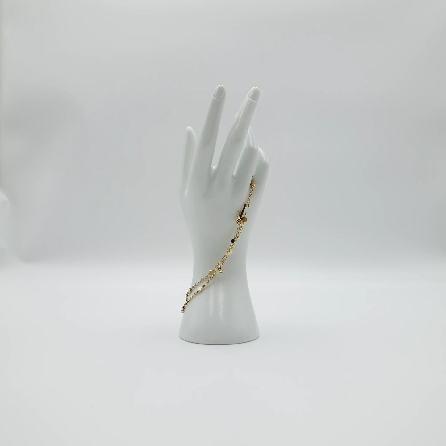 *BRAND NEW*Saint Laurent Rhinestone Multi-Chain Bracelet
