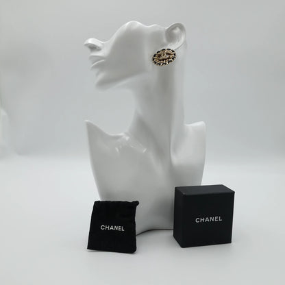 *RARE*Chanel Round CC Chain Link Earrings