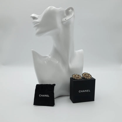 *RARE*Chanel Round CC Chain Link Earrings