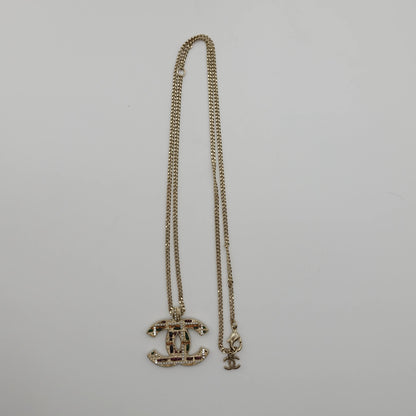 *BRAND NEW*Chanel Large Multicolour CC Beaded & Crystal Pendant Necklace