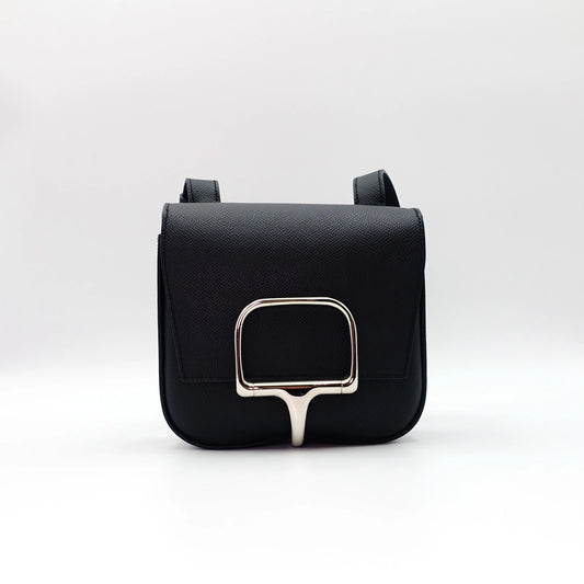 *RARE* Hermes Della Cavalleria Black Epsom Size Mini Bag